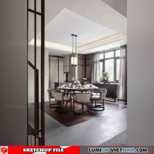 Kitchenroom - Sketchup Interior Scene By Quoc Vi Phan