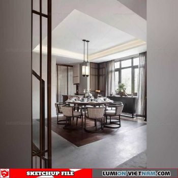 Kitchenroom - Sketchup Interior Scene By Quoc Vi Phan