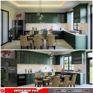 Kitchenroom - Sketchup Interior Scene By Duong Duong