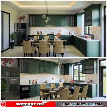 Kitchenroom - Sketchup Interior Scene By Duong Duong