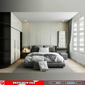 Bedroom - Sketchup Interior Scene By Xuan Khanh