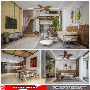 House - Sketchup Interior Scene By Dieu Linh