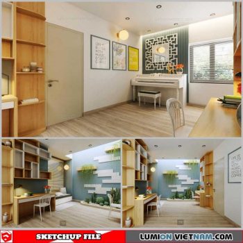 Small Classrooms - Sketchup Interior Scene By Xuan Khanh