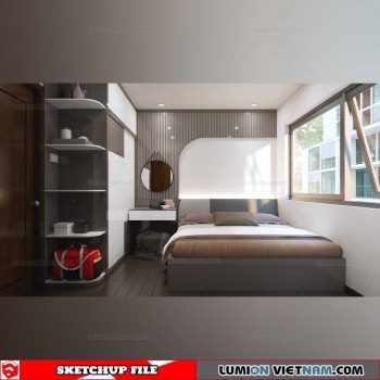 Bedroom - Sketchup Interior Scene By Dinh Tu Vu