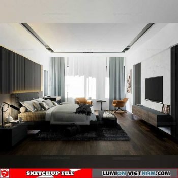 Bedroom - Sketchup Interior Scene By Khanh Nguyen Van