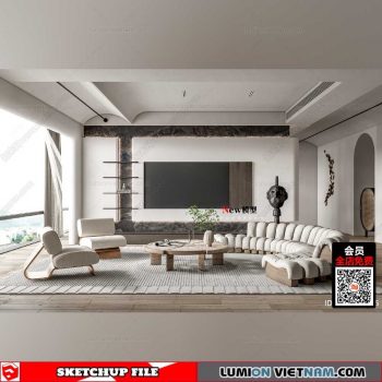 Living room - Sketchup Interior Models By Su84