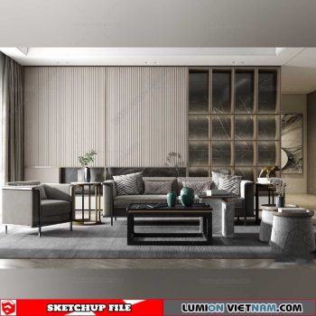 Living room - Sketchup Interior Models By Su84