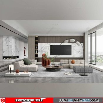 Living room - Sketchup Interior Models By Su84