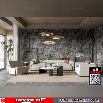 Living room - Sketchup Interior Models By Su84