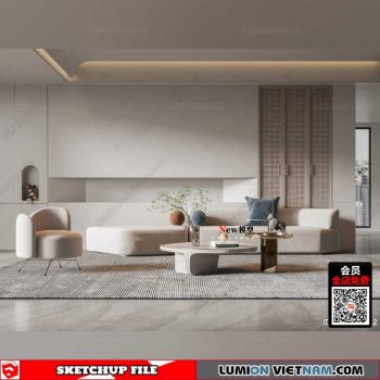 Living room - Sketchup Interior Models By Su84