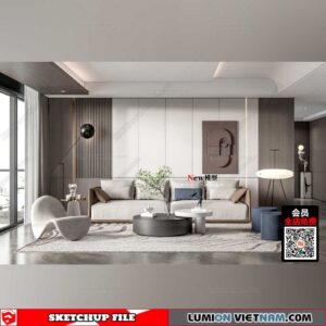 Living room - Sketchup Interior Models By Su84