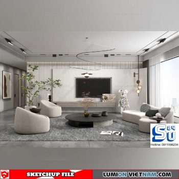 Living room - Sketchup Interior Models By Su84