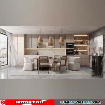 Dining room - Sketchup Interior Models By Su84