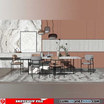 Dining room - Sketchup Interior Models By Su84