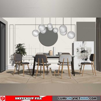 Dining room - Sketchup Interior Models By Su84