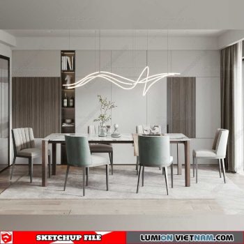 Dining room - Sketchup Interior Models By Su84