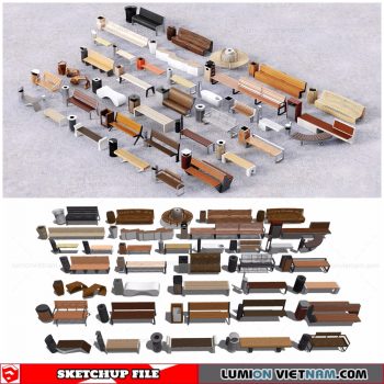 Benches - Sketchup Models