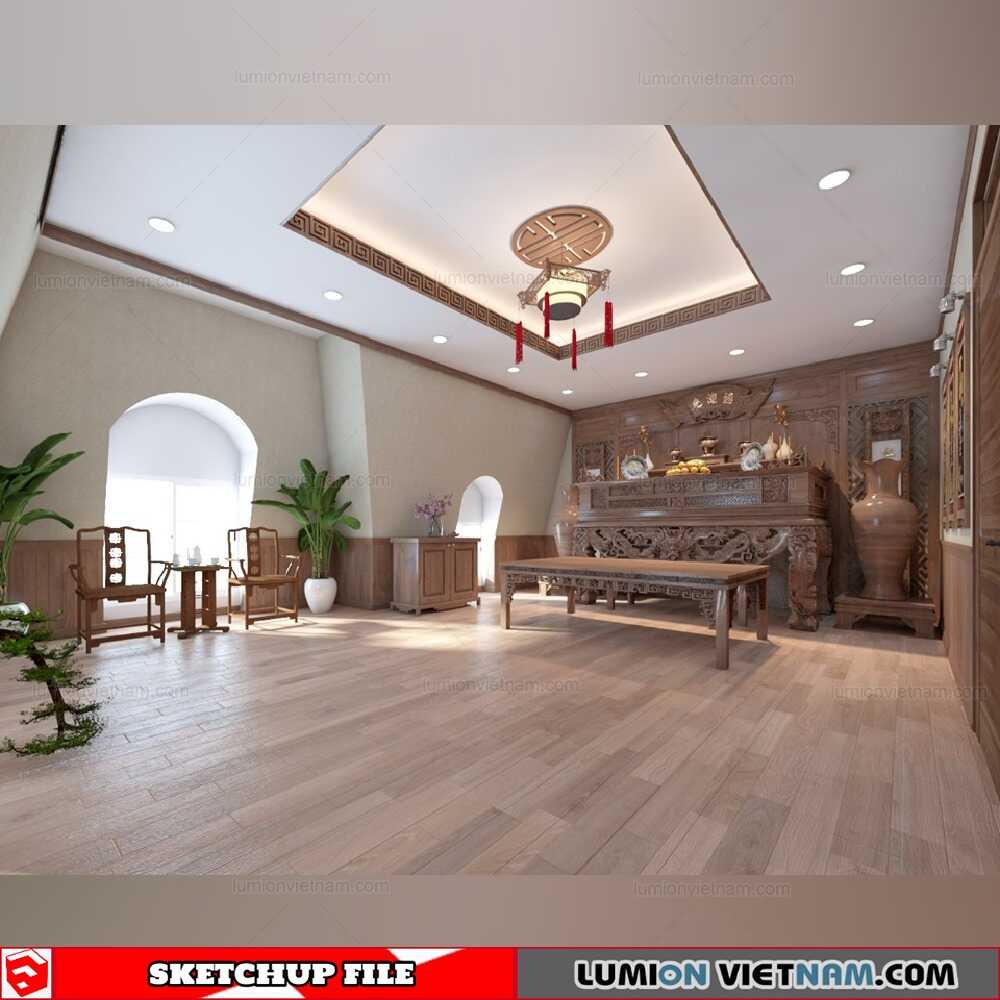 2210-Interior-Altar-Room-Scene-Sketchup-Model-By-Trung-Ly-Free-Download