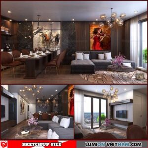 Apartment Room - Sketchup Interior Scene By Xuan Khanh