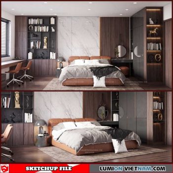 Bedroom - Sketchup Interior Scene By Viet Chau