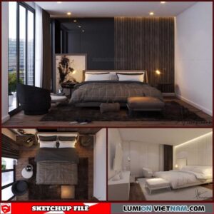 Bedroom - Sketchup Interior Scene By Trong Thanh