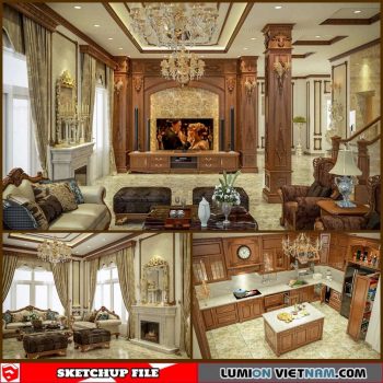 Apartment Room - Sketchup Interior Scene By Quoc Son