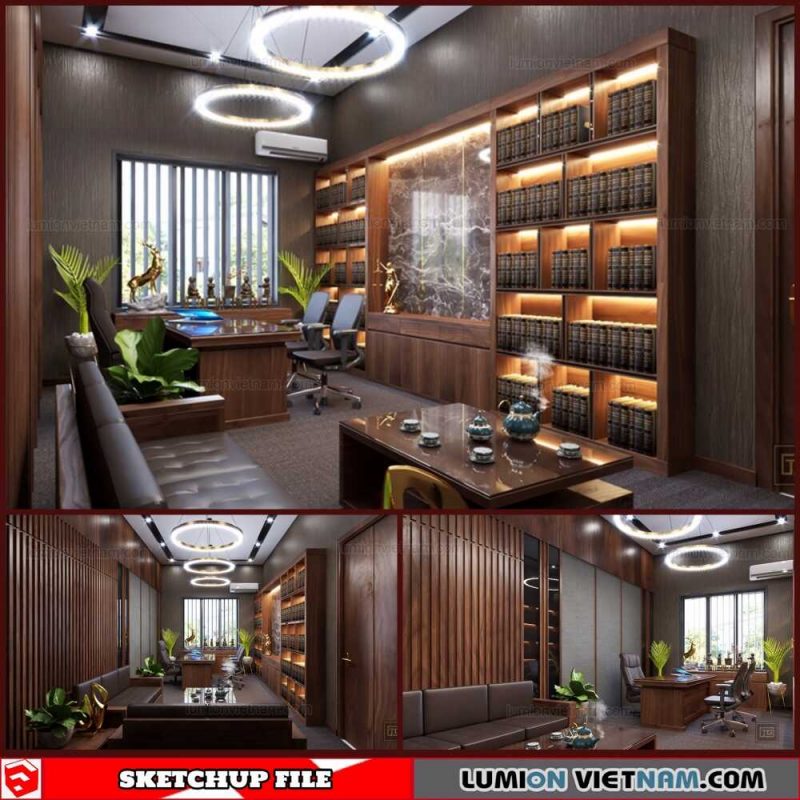 Office - Sketchup Interior Scene By Xuan Khanh
