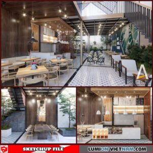 Coffee - Sketchup Interior Scene By Chinh Nguyen