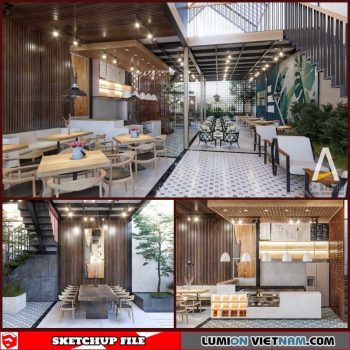 Coffee - Sketchup Interior Scene By Chinh Nguyen