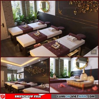 Spa - Sketchup Interior Scene By Xuan Khanh