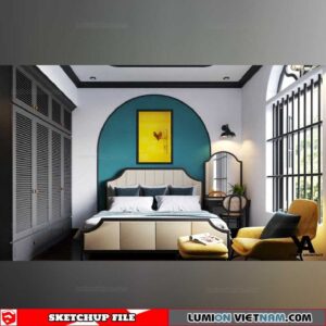 Bedroom - Sketchup Interior Scene By Xuan Khanh