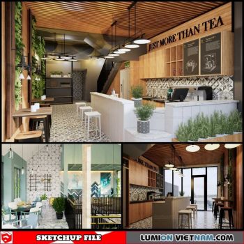 Coffee - Sketchup Interior Scene By Quoc Lam