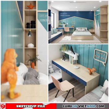 Bedroom - Sketchup Interior Scene By Quoc Vi Phan