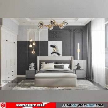 Bedroom - Sketchup Interior Scene By Van Tuyen