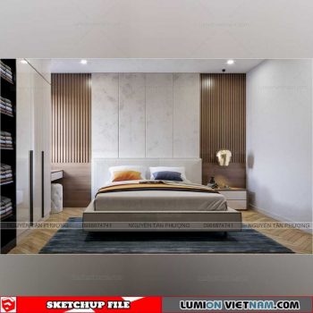 Bedroom - Sketchup Interior Scene By Tan Phuong