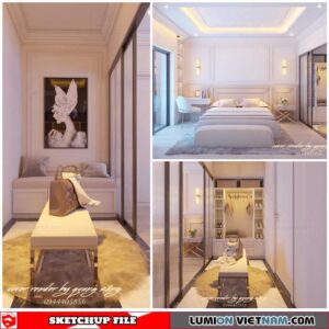 Bedroom - Sketchup Interior Scene By Quang Sang
