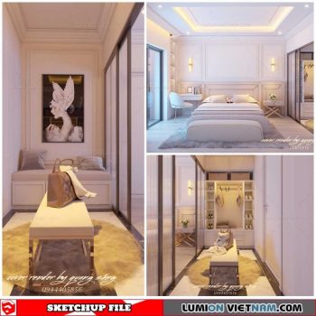 Bedroom - Sketchup Interior Scene By Quang Sang