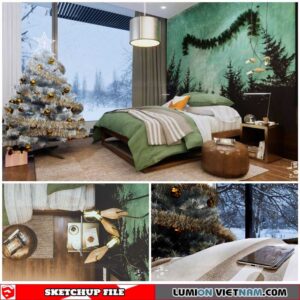 Bedroom - Sketchup Interior Scene By Quang Vinh