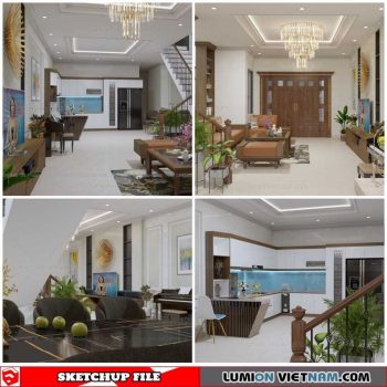 House - Sketchup Interior Scene By Vy Pham