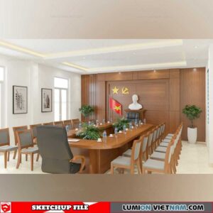Meeting Room - Sketchup Interior Scene By Dau Phi
