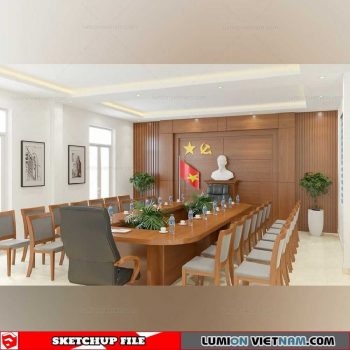 Meeting Room - Sketchup Interior Scene By Dau Phi