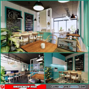 Coffee - Sketchup Interior Scene By Tran Minh Luan