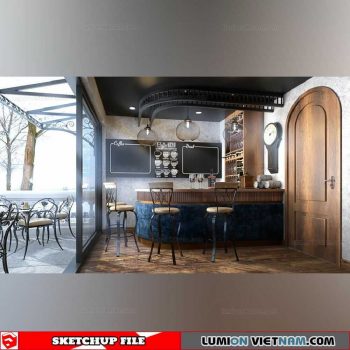 Coffee - Sketchup Interior Scene By Nguyen Hoai Nam