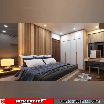 Bedroom - Sketchup Interior Scene By Xuan Khanh