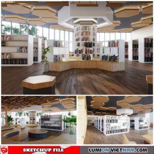Library - Sketchup Interior Scene By Luong Thanh
