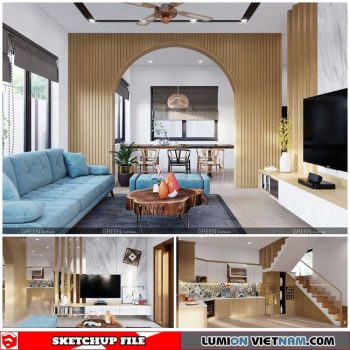 House - Sketchup Interior Scene By Luong Thanh