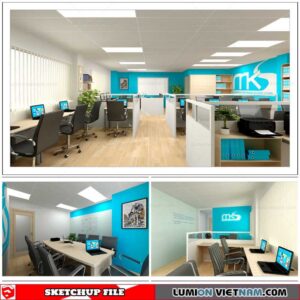 Office Room - Sketchup Interior Scene By Tran Minh Luan