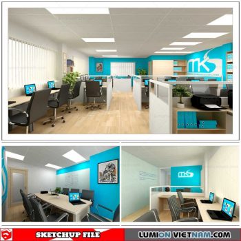Office Room - Sketchup Interior Scene By Tran Minh Luan