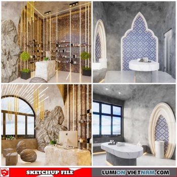 Massage Room - Sketchup Interior Scene By Tuan Tran