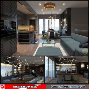 Living room - Sketchup Interior Scene By Dai
